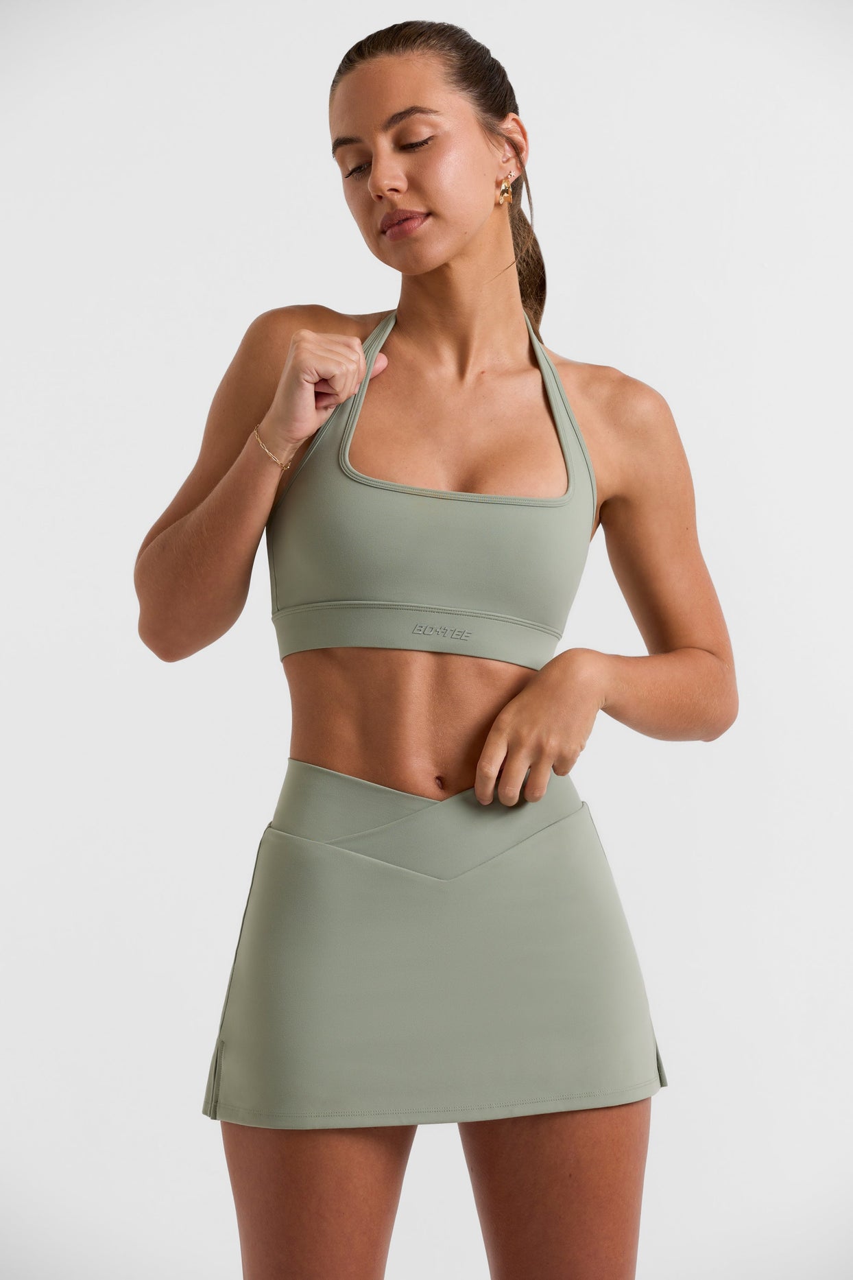 Mini Skort in Bamboo Green