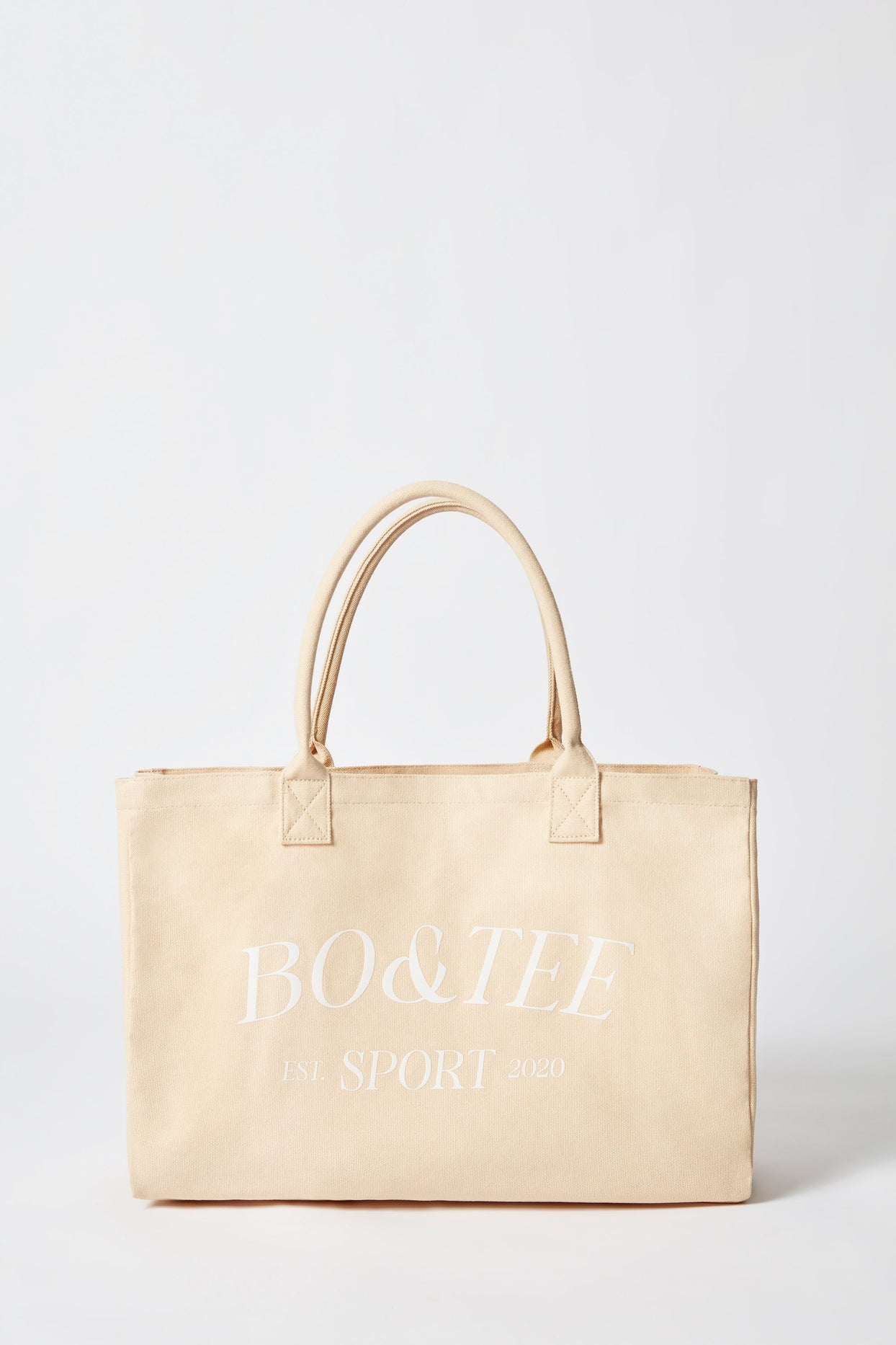 Large Canvas Tote Bag in Beige