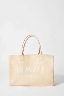 Large Canvas Tote Bag in Beige