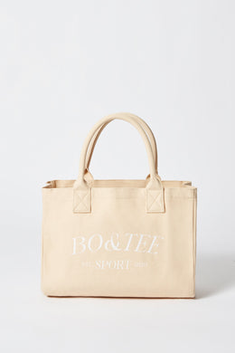 Small Canvas Tote Bag in Beige