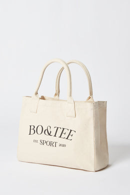 Small Canvas Tote Bag in Stone