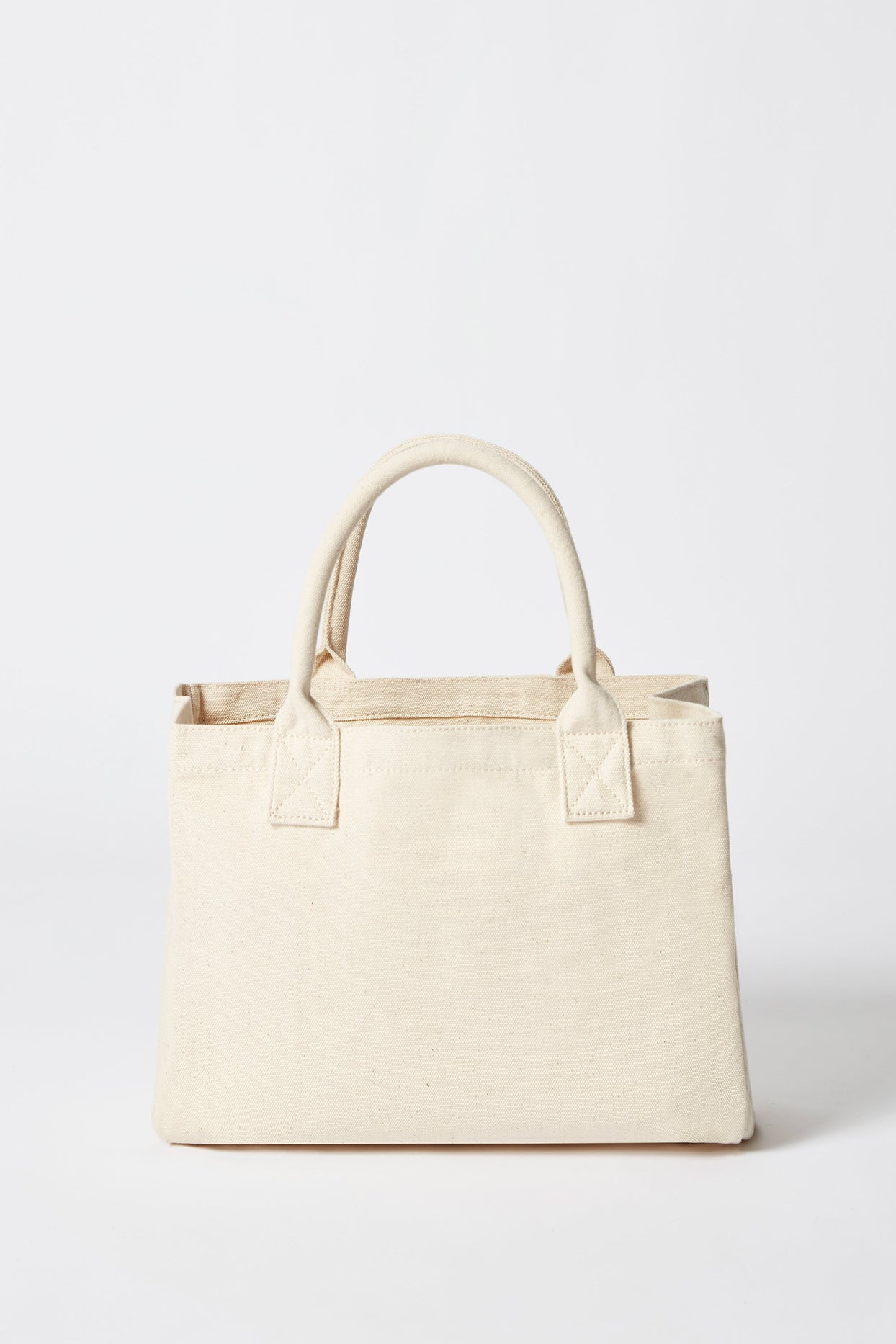 Small Canvas Tote Bag in Stone