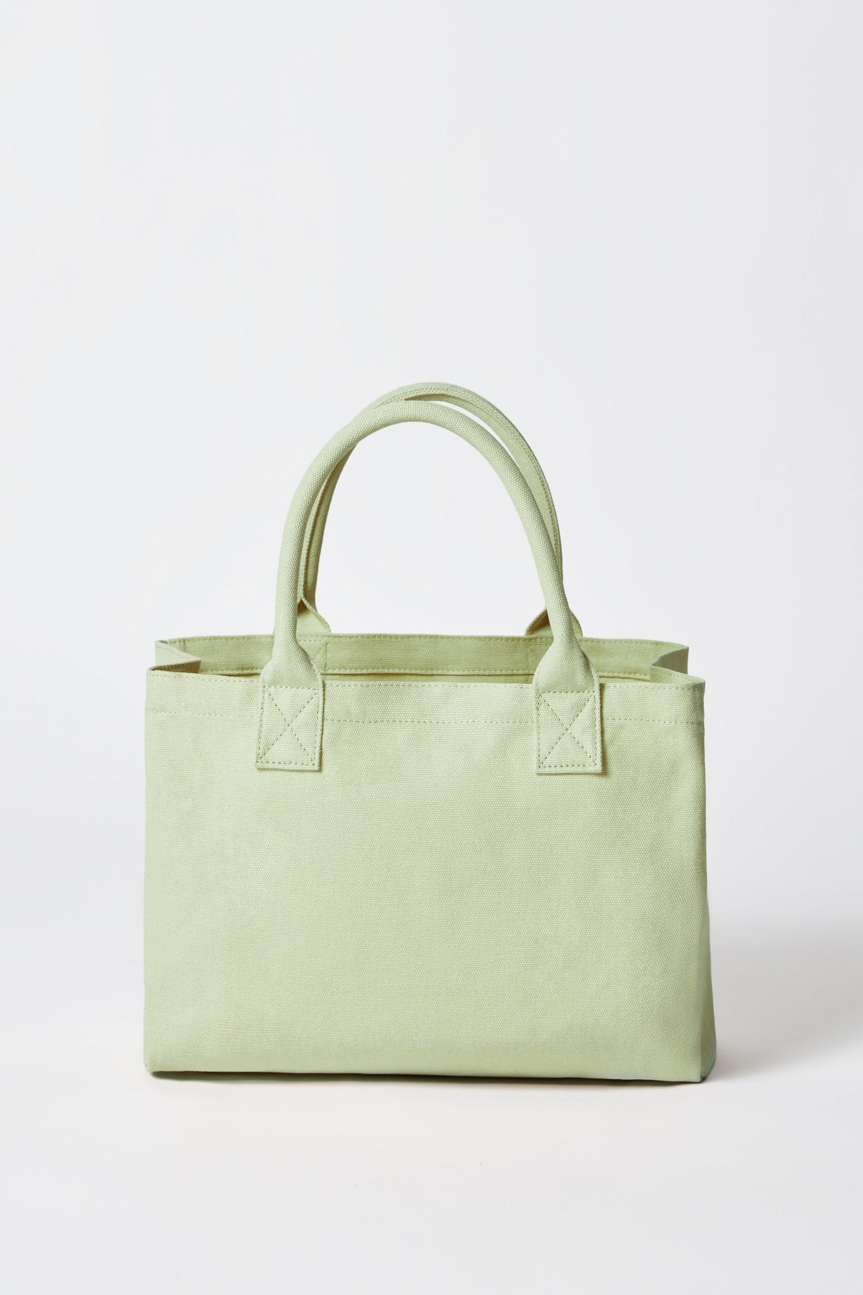 Small Canvas Tote Bag in Lime Green