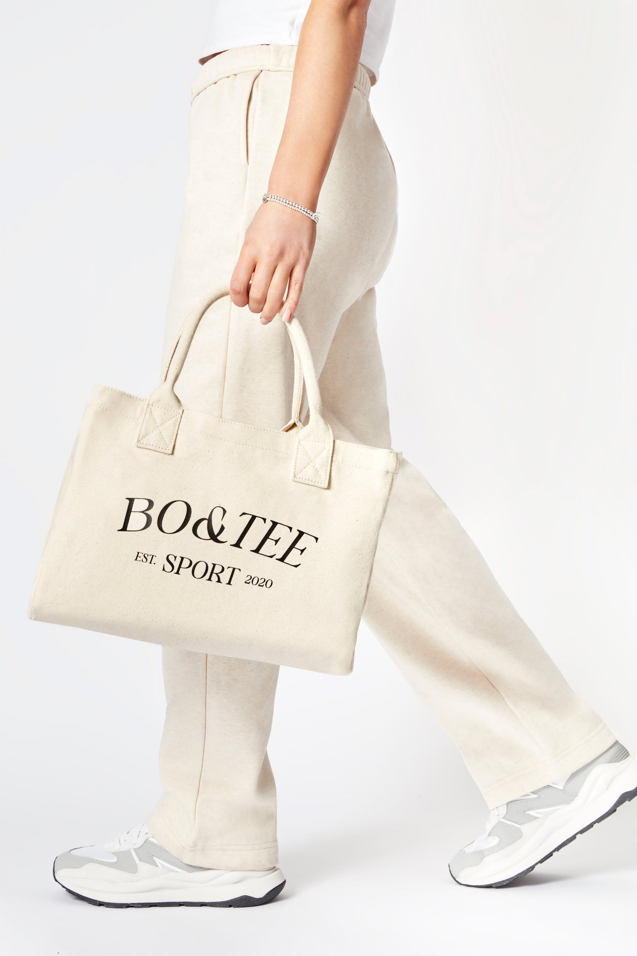 Small Canvas Tote Bag in Stone