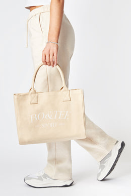 Small Canvas Tote Bag in Beige