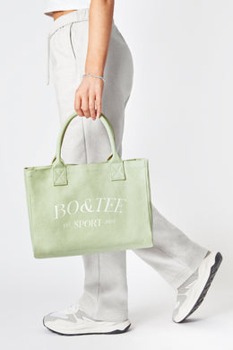 Small Canvas Tote Bag in Lime Green