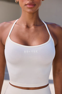 Super Sculpt Seamless Scoop Neck Top in Eggshell