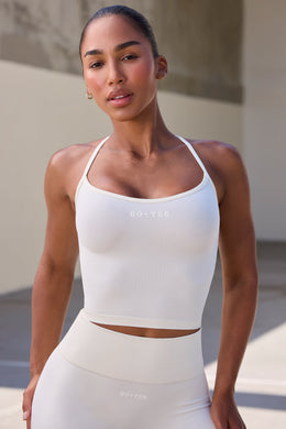 Super Sculpt Seamless Scoop Neck Top in Eggshell