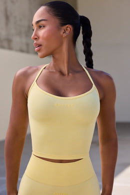 Super Sculpt Seamless Scoop Neck Top in Soft Yellow