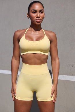 Super Sculpt Seamless Mini Shorts in Soft Yellow