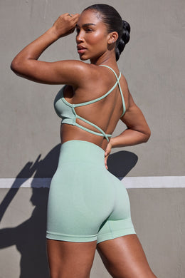 Super Sculpt Seamless Mini Shorts in Pistachio