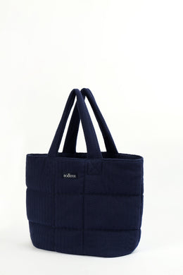 Quilted Puffer Bag in Navy