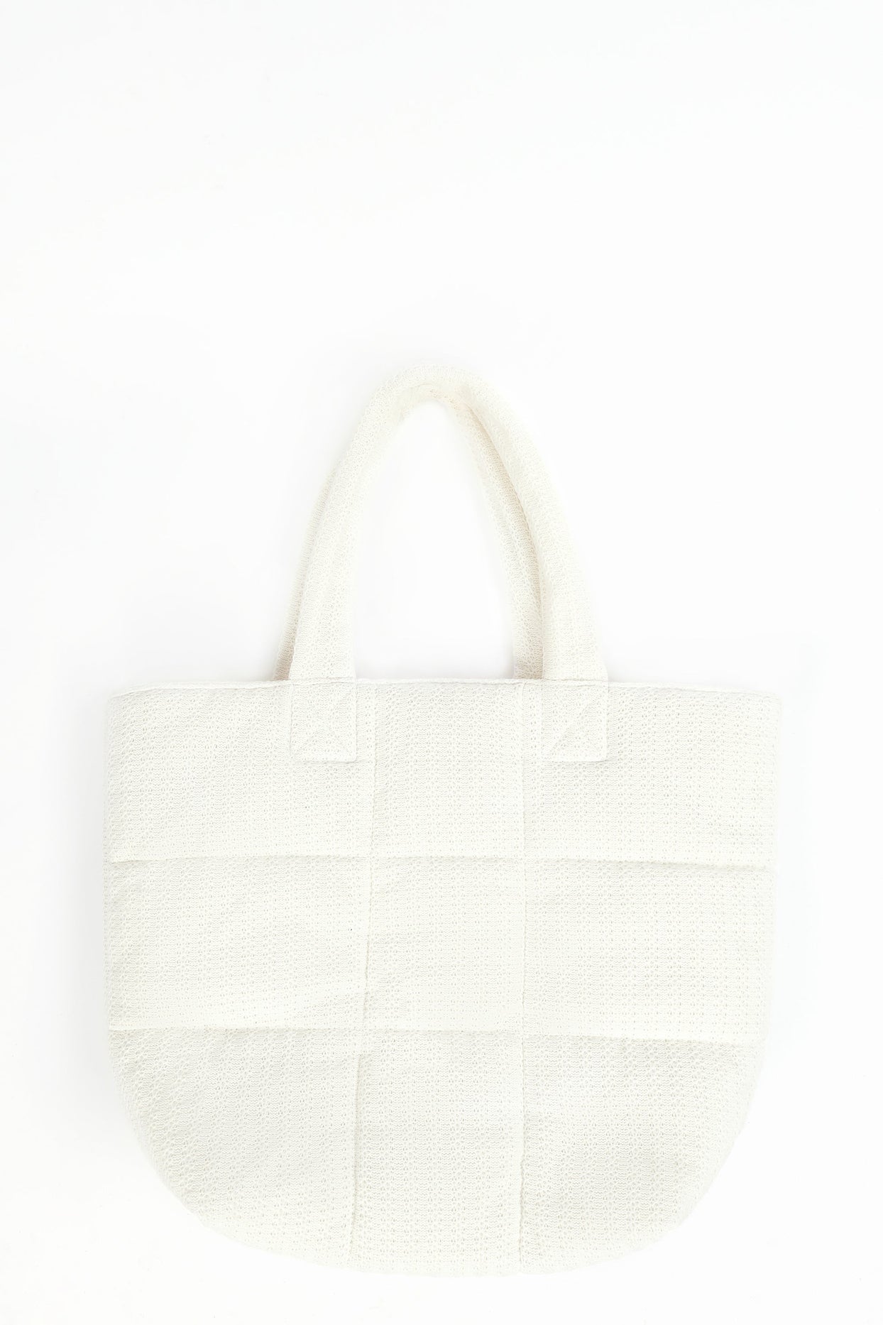 Quilted Puffer Bag in White