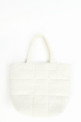 Quilted Puffer Bag in White