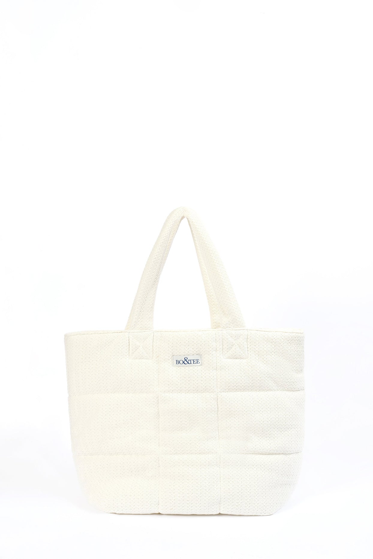 Quilted Puffer Bag in White