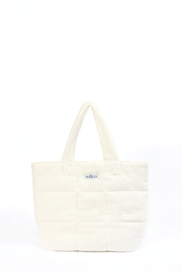 Quilted Puffer Bag in White