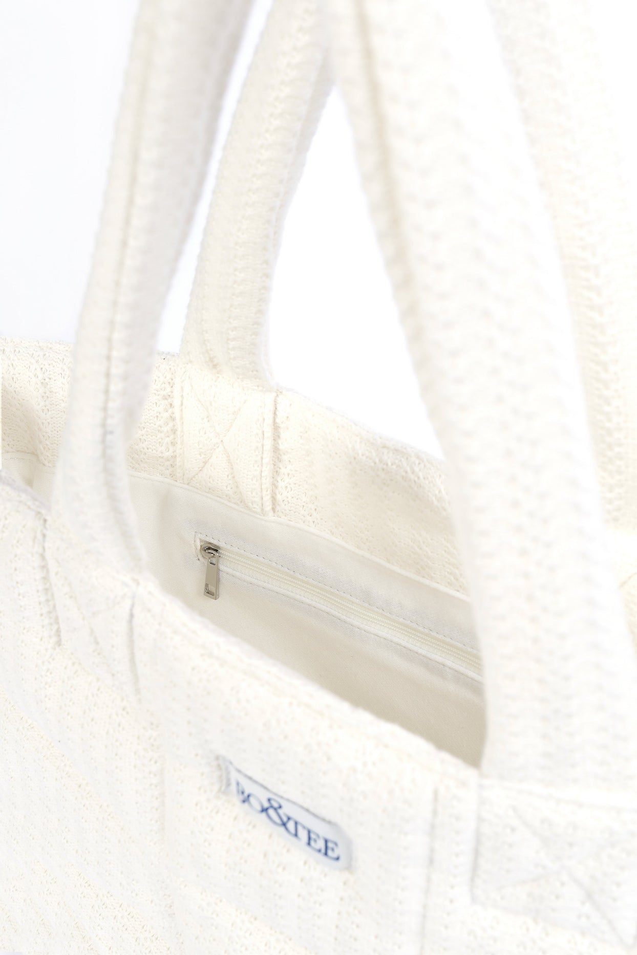 Quilted Puffer Bag in White