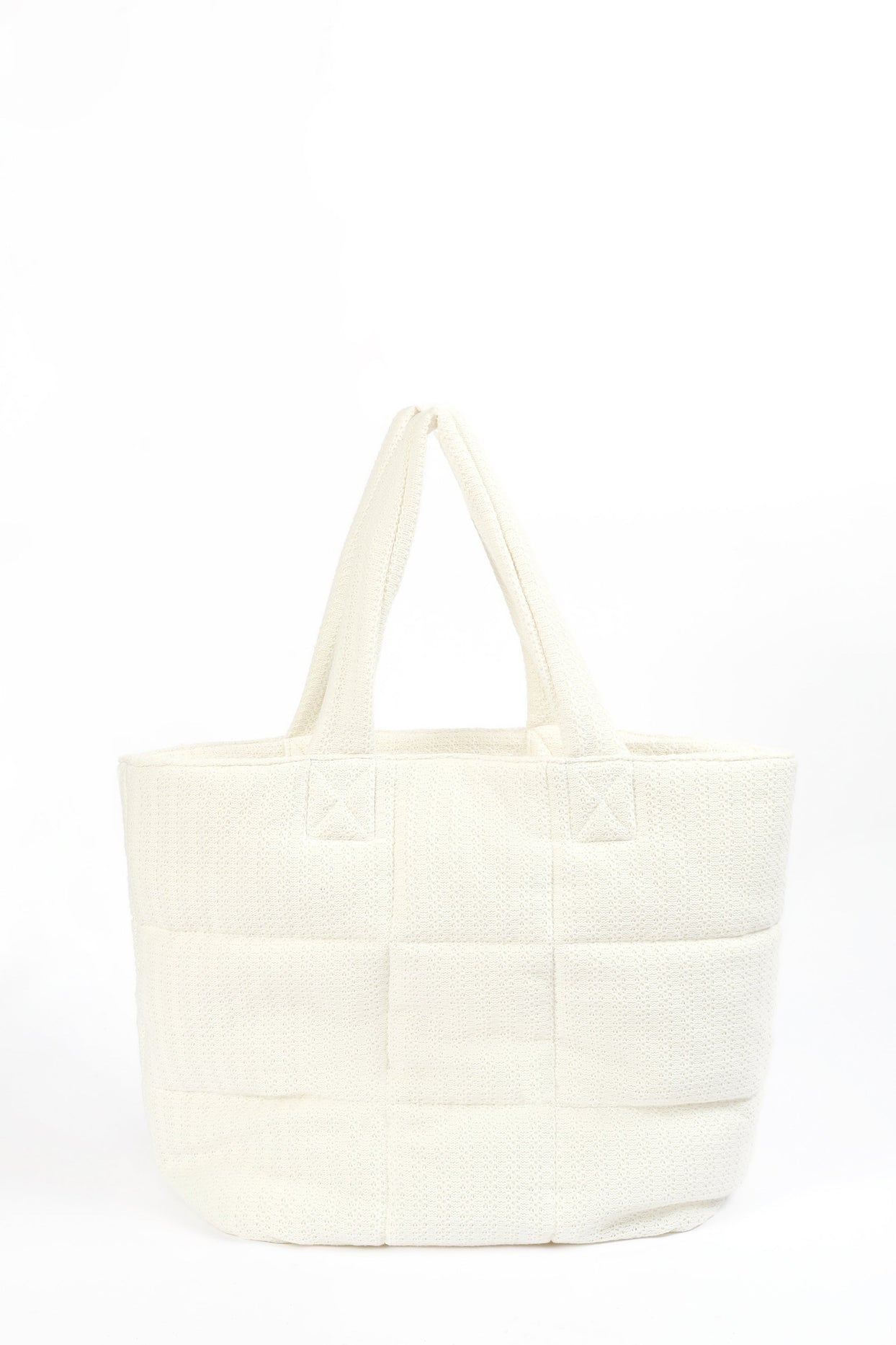 Quilted Puffer Bag in White