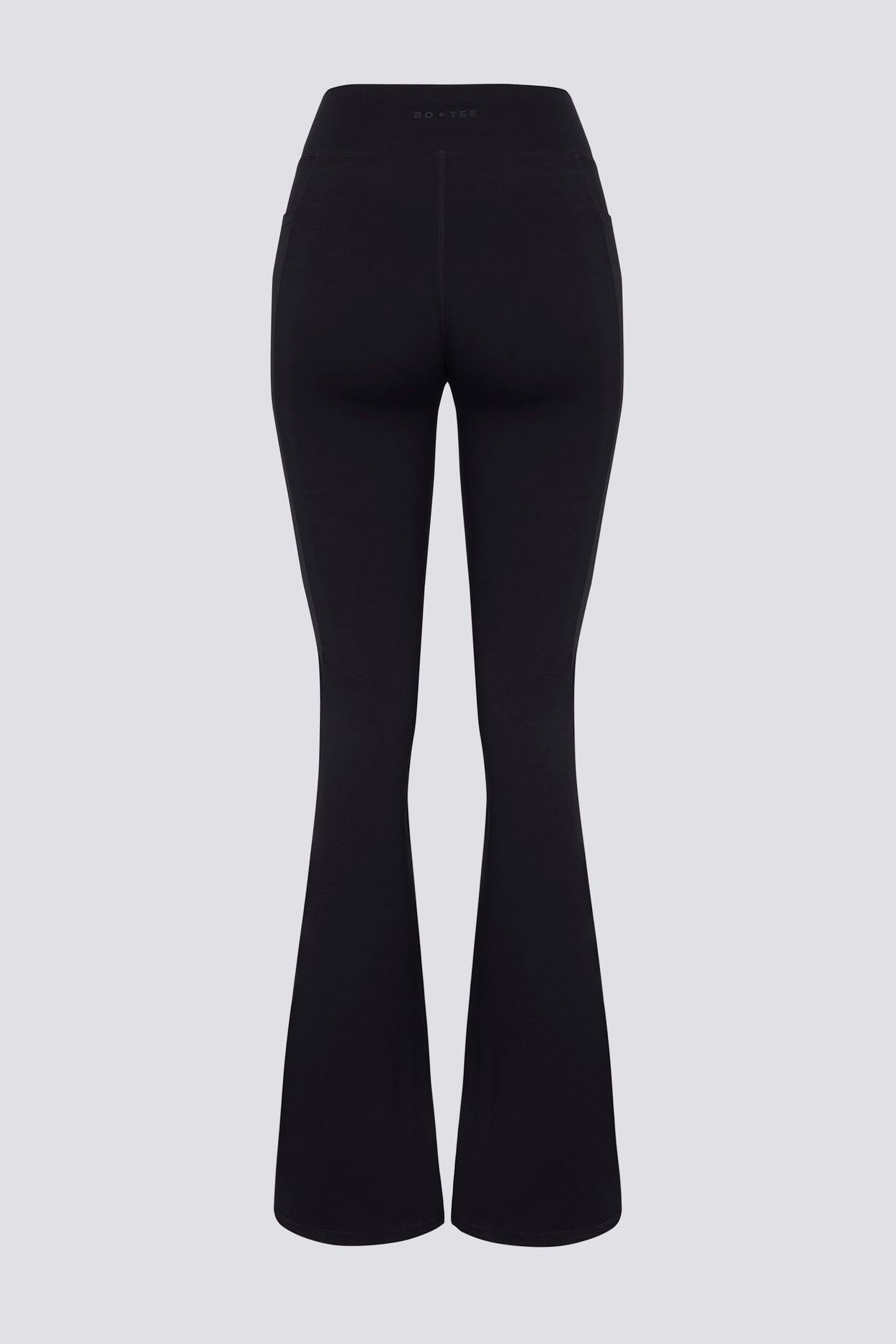 Soft Active Crossover Flared Leggings in Black