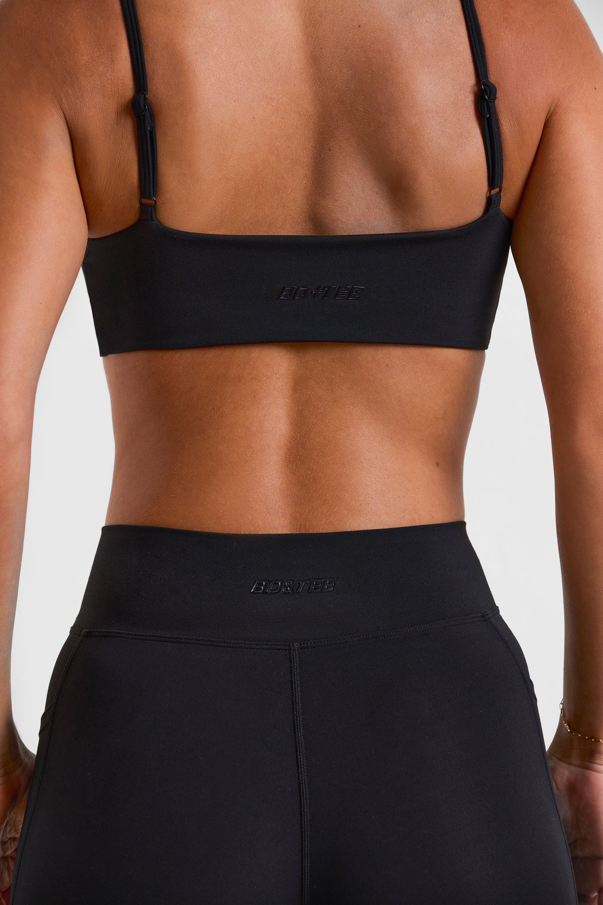 Soft Active V-Waist Flared Leggings in Black - 4
