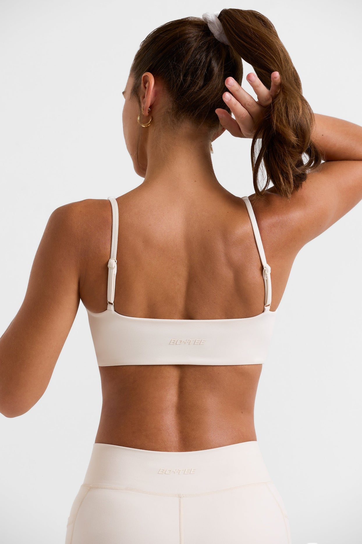 Twist Bust Sports Bra in White