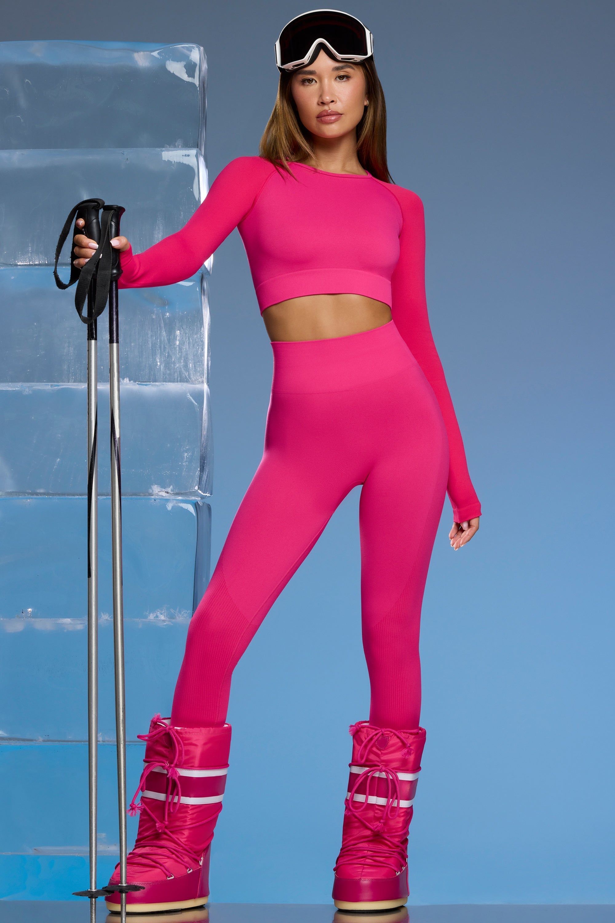 Super Sculpt Base Layer Leggings in Fuchsia Pink