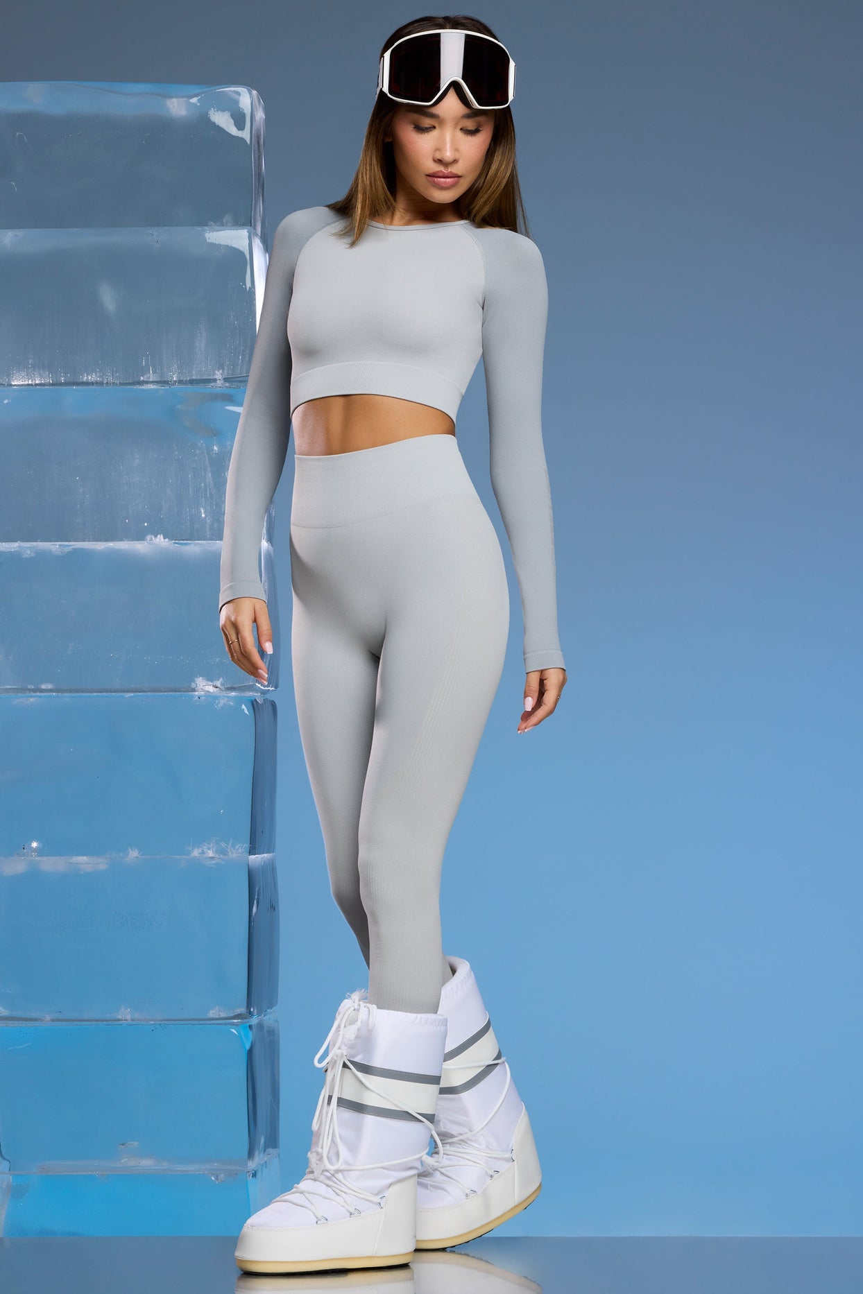 Super Sculpt Base Layer Leggings in Light Grey