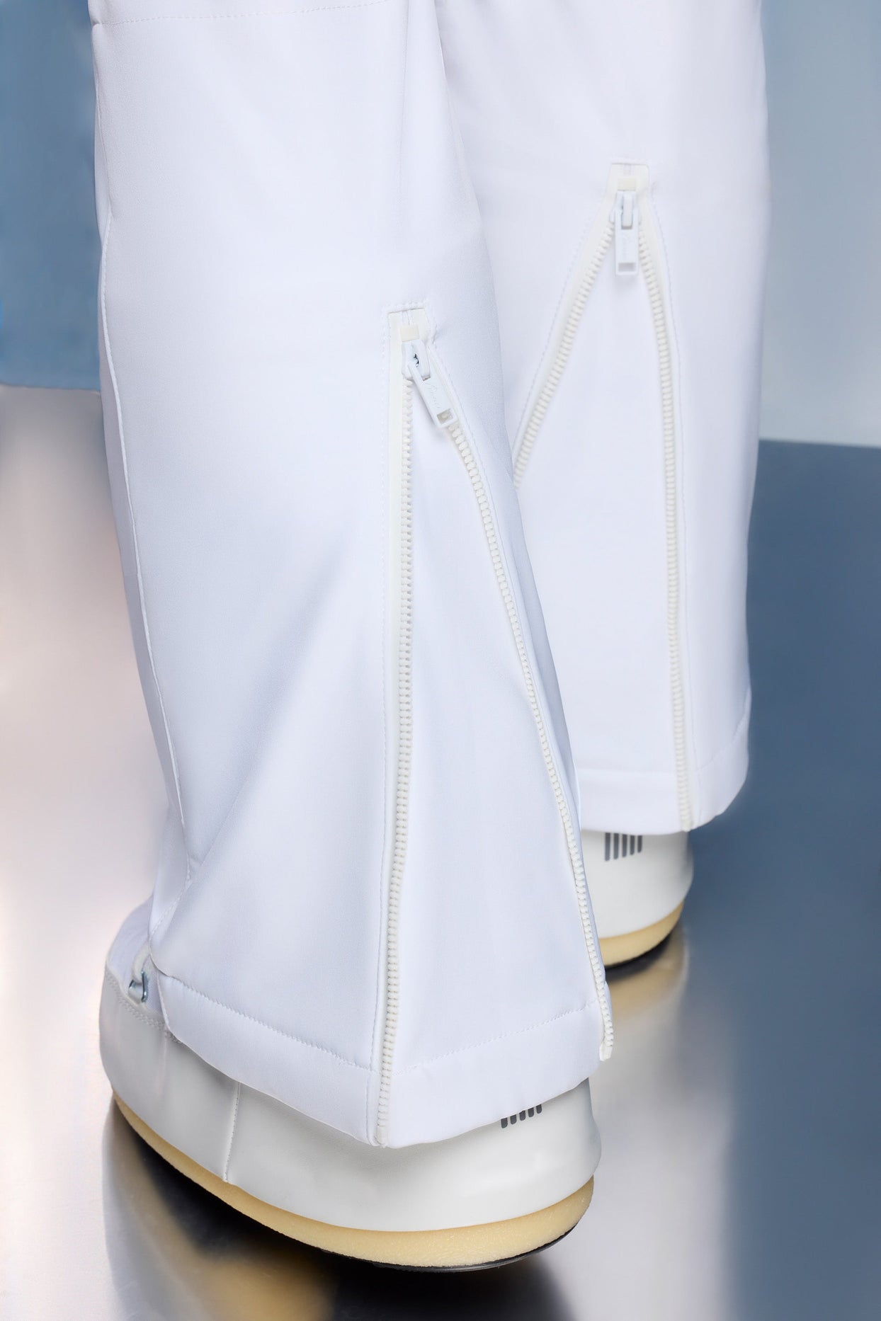 Fleece Lined Ski Pants in White