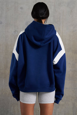 Oversized Hooded Sweatshirt in Navy