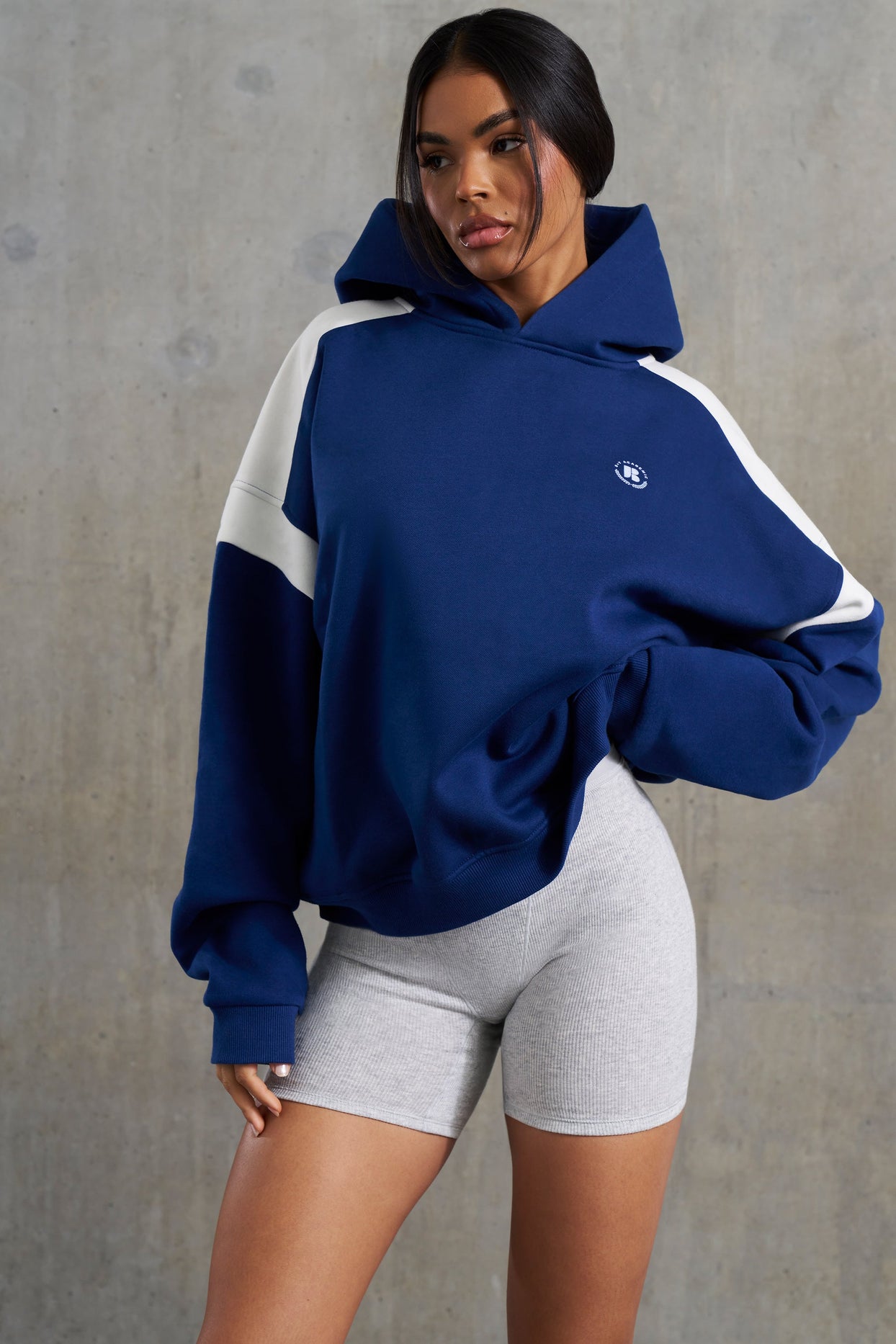 Oversized Hooded Sweatshirt in Navy