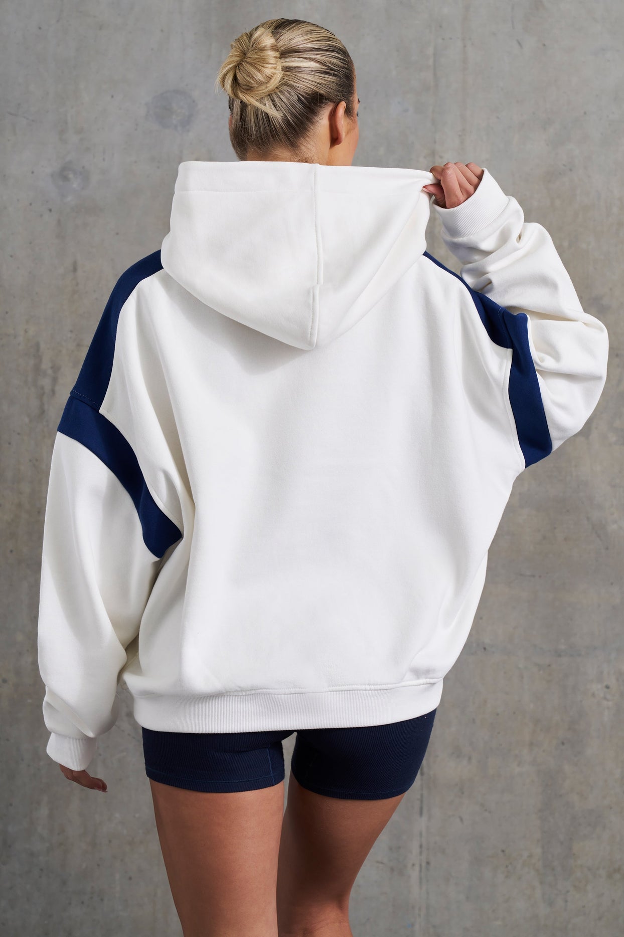 Oversized Hooded Sweatshirt in White