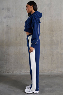 Petite Wide Leg Sweatpants in Navy