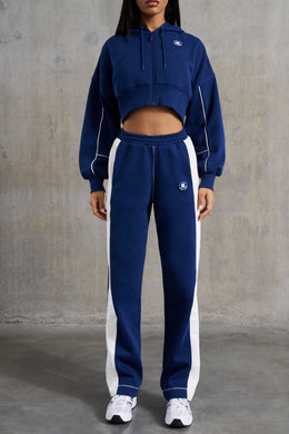 Petite Wide Leg Sweatpants in Navy