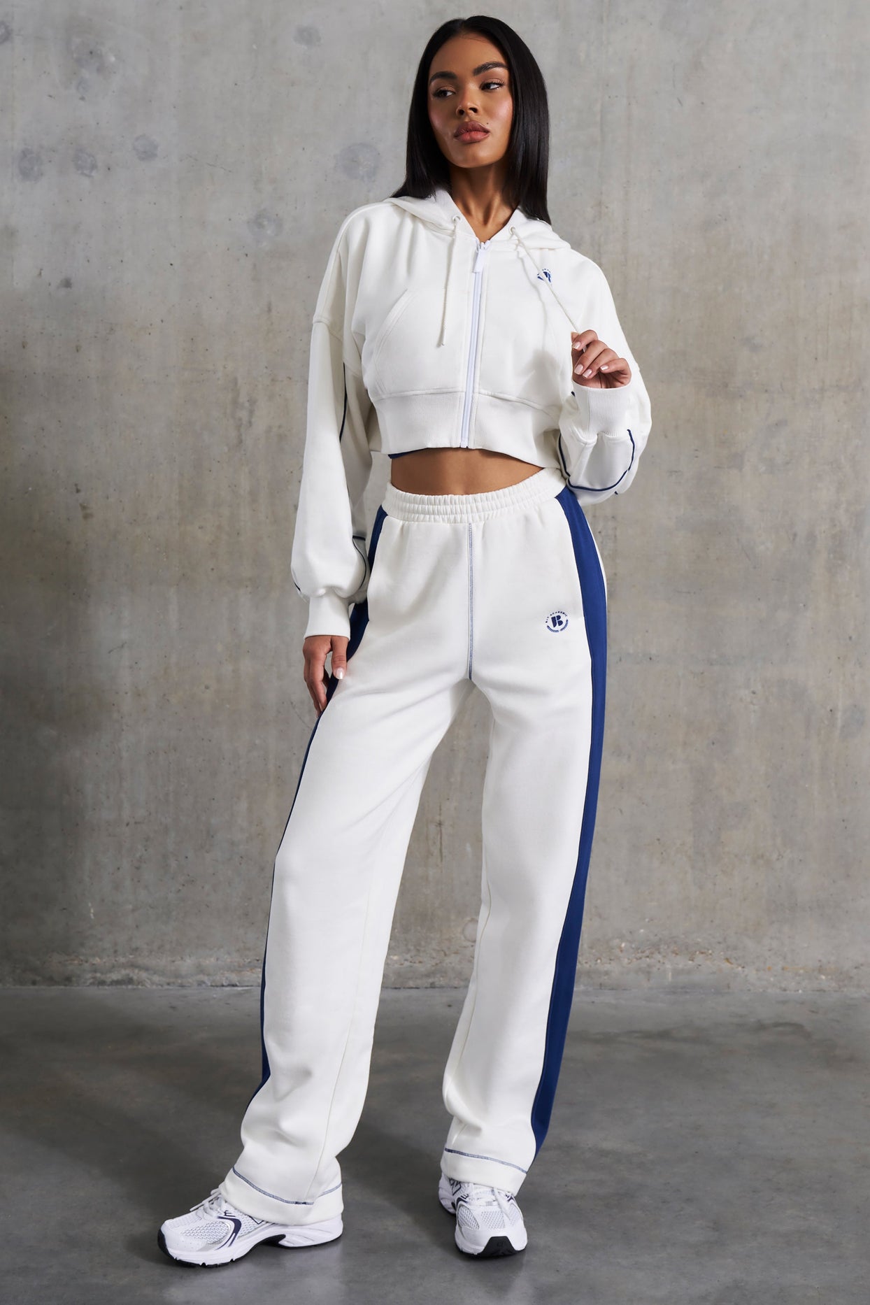 Wide Leg Sweatpants in White