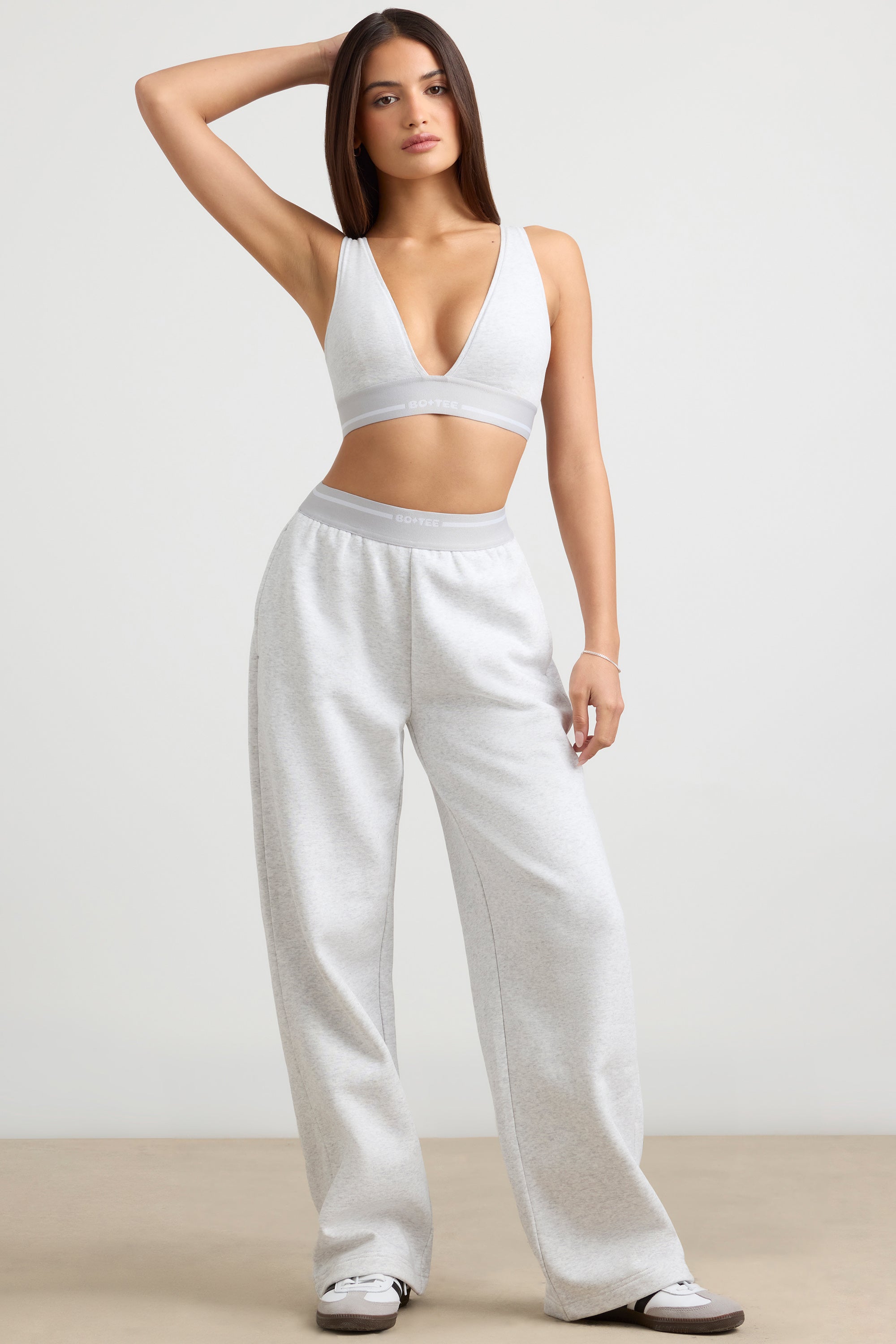 Grey high waisted joggers store