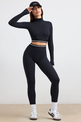 High-Waist Leggings in Black