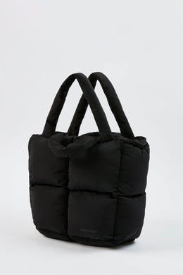 Quilted Puffer Bag in Black