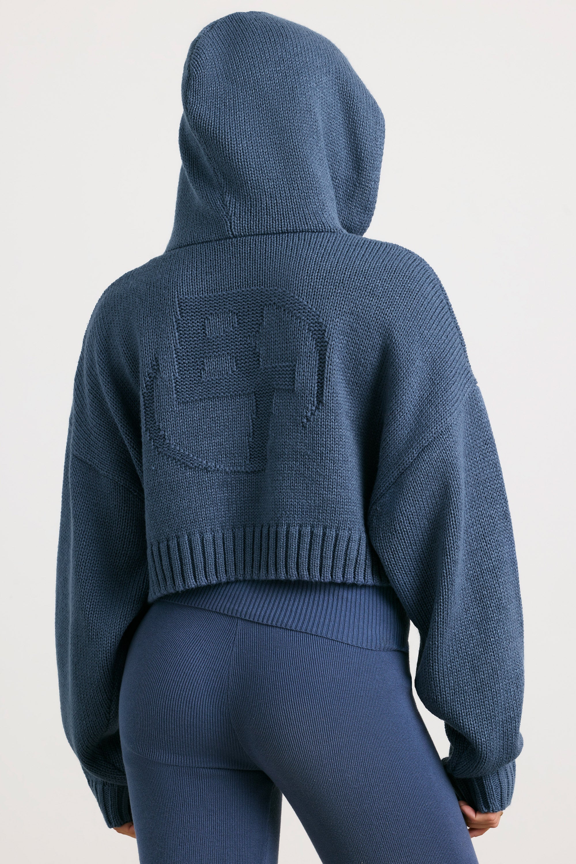 Cropped navy hoodie online