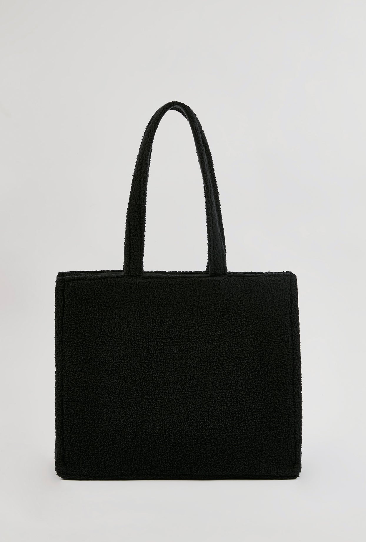 Fleece Tote Bag in Onyx