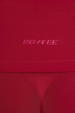 Soft Active Hooded Zip Up Jacket in Raspberry
