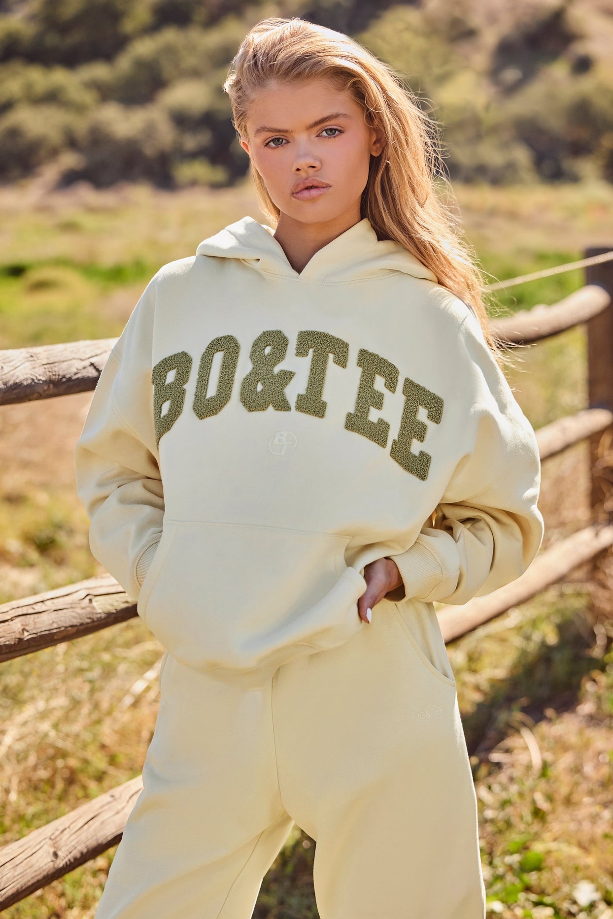 Oversized Hooded Sweatshirt in Bone