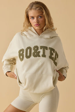 Oversized Hooded Sweatshirt in Bone