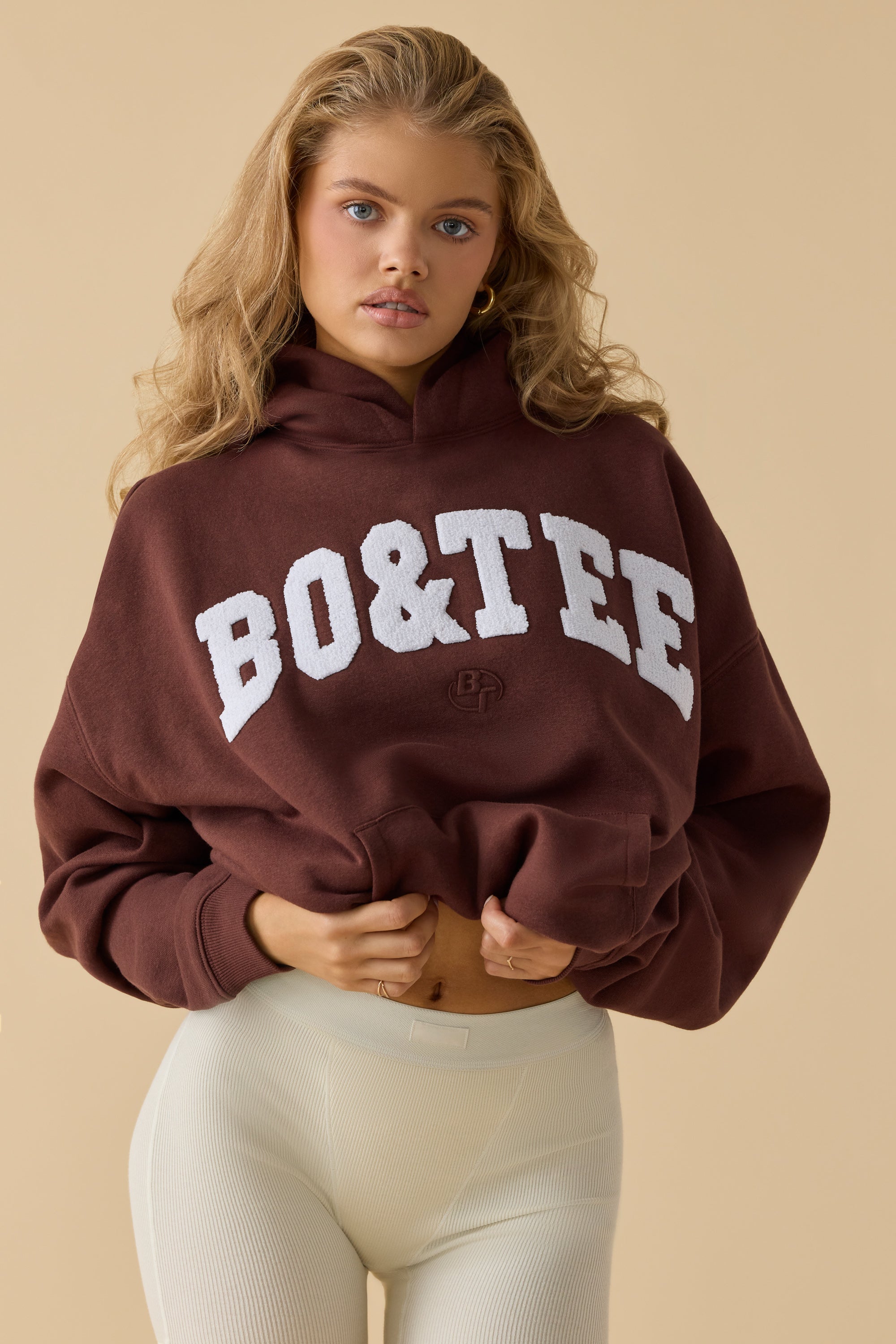 Oversized Hooded Sweatshirt in Mahogany