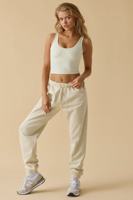 Mid-Rise Joggers in Bone