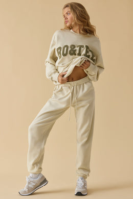 Mid-Rise Joggers in Bone