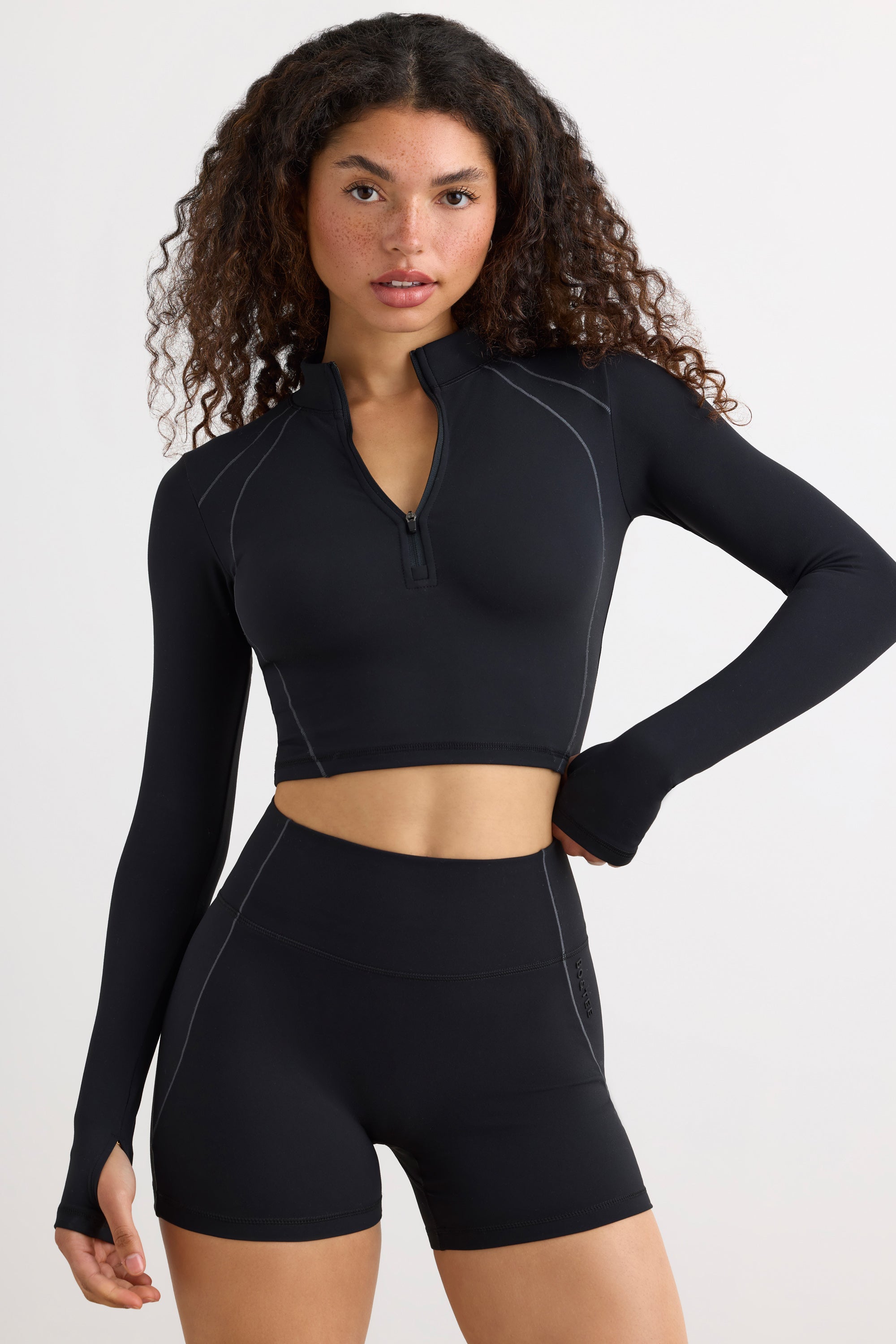 Half zip crop online