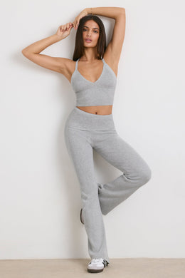 Chunky Knit Tank Top in Heather Grey