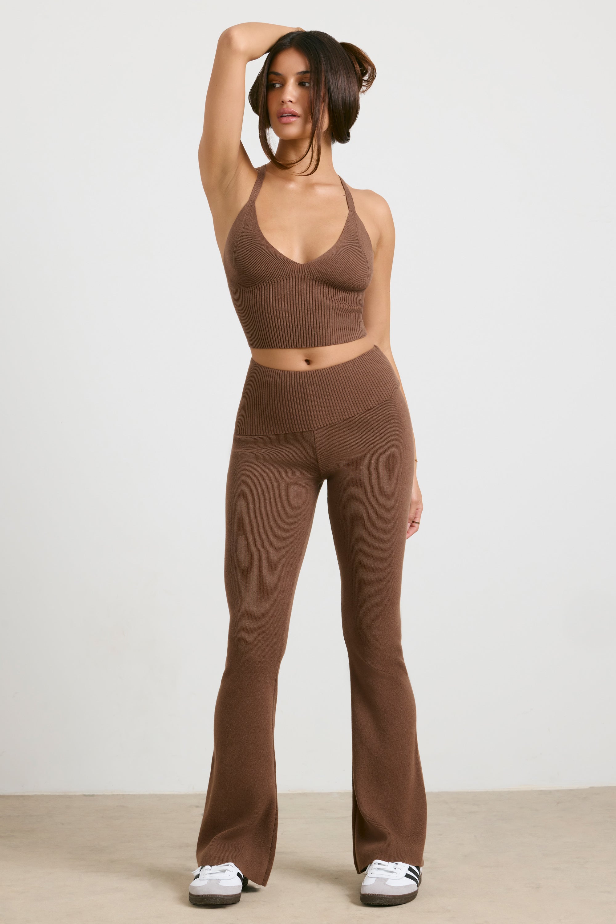 Buy Trendyol Front Stitch Knitted Flare Trousers 2024 Online | ZALORA  Singapore