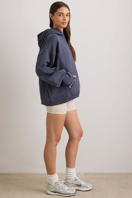 Oversized Hooded Sweatshirt in Slate