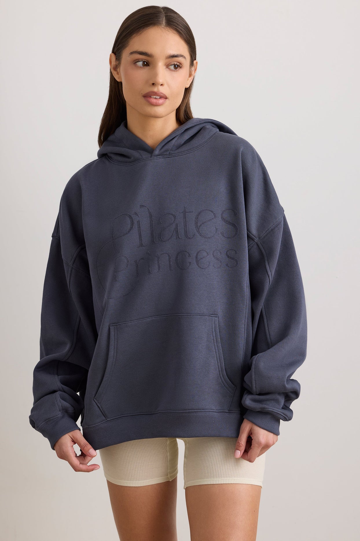 Oversized Hooded Sweatshirt in Slate